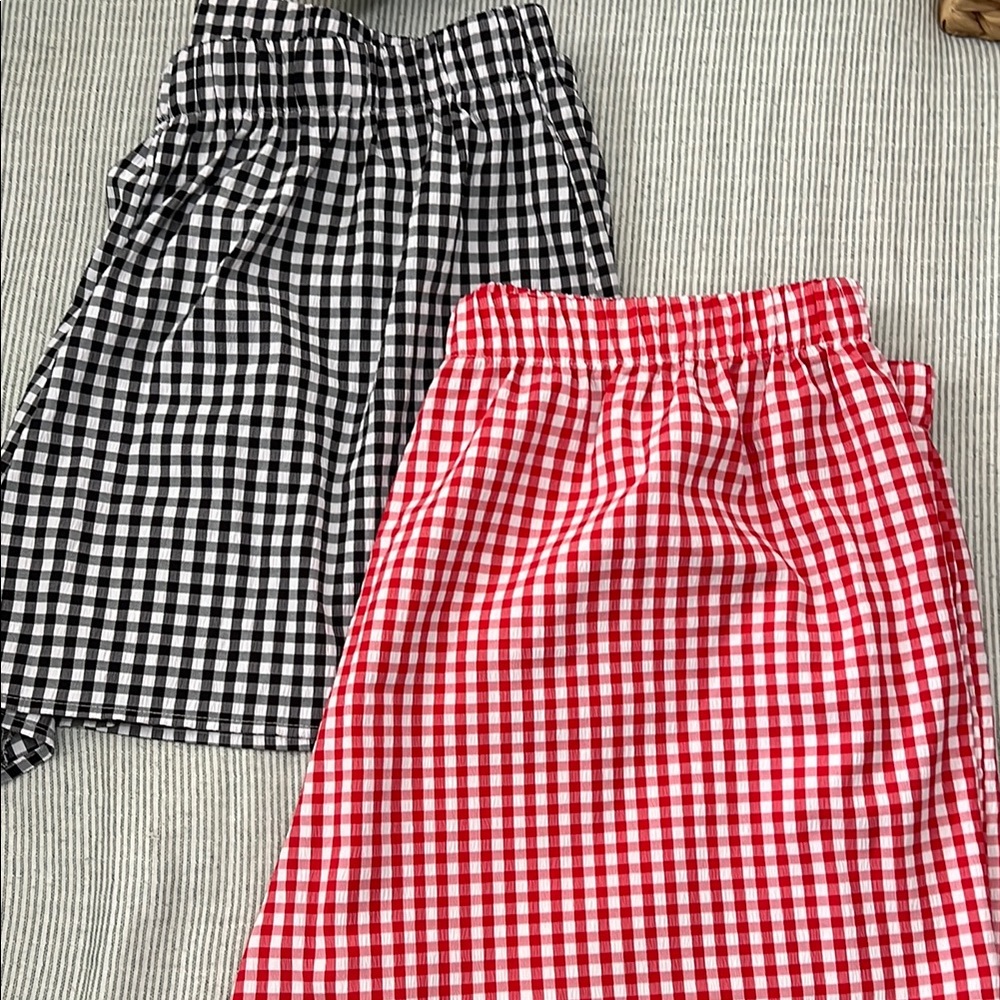 SHEIN Gingham Short Set Casual Resort Wear